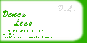 denes less business card