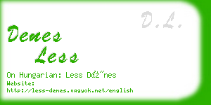 denes less business card